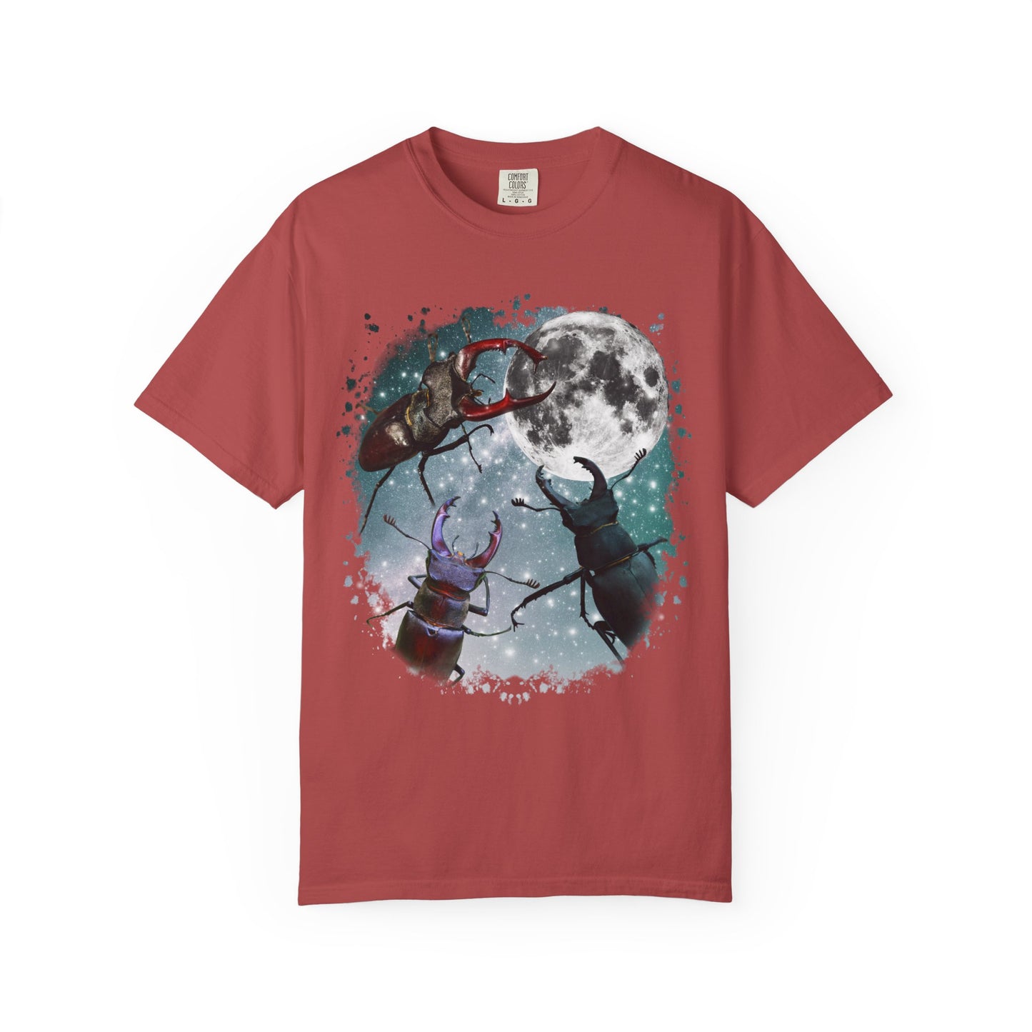 Three Stag Beetle Moon T-Shirt