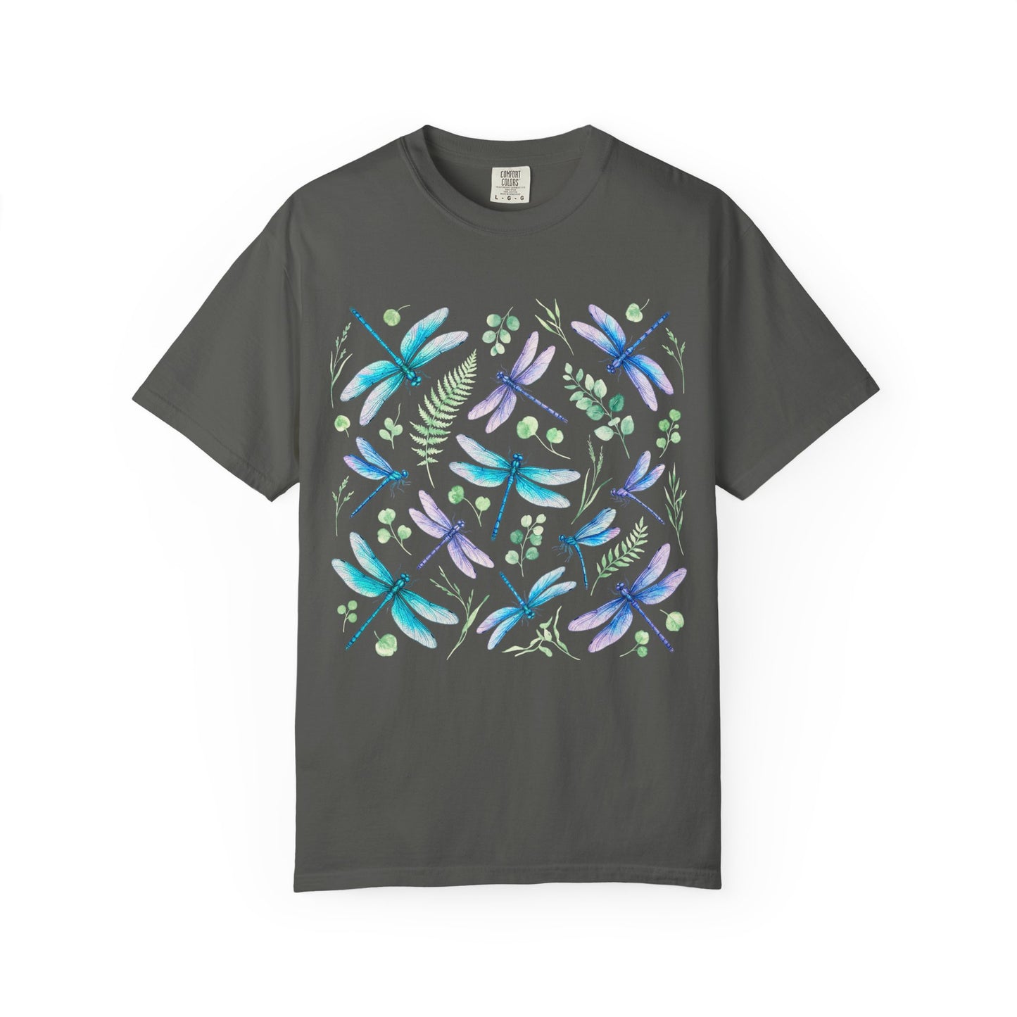 Watercolor Dragonfly Pattern T-Shirt