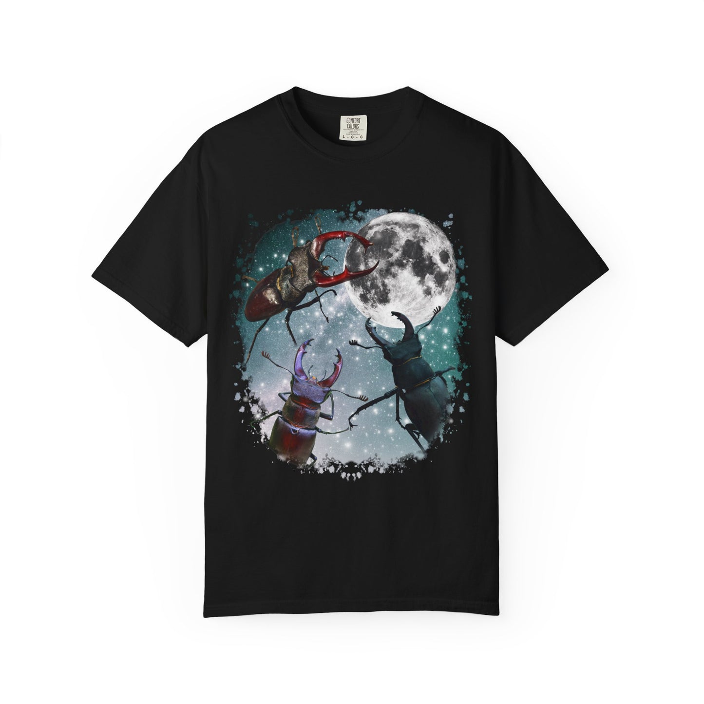 Three Stag Beetle Moon T-Shirt