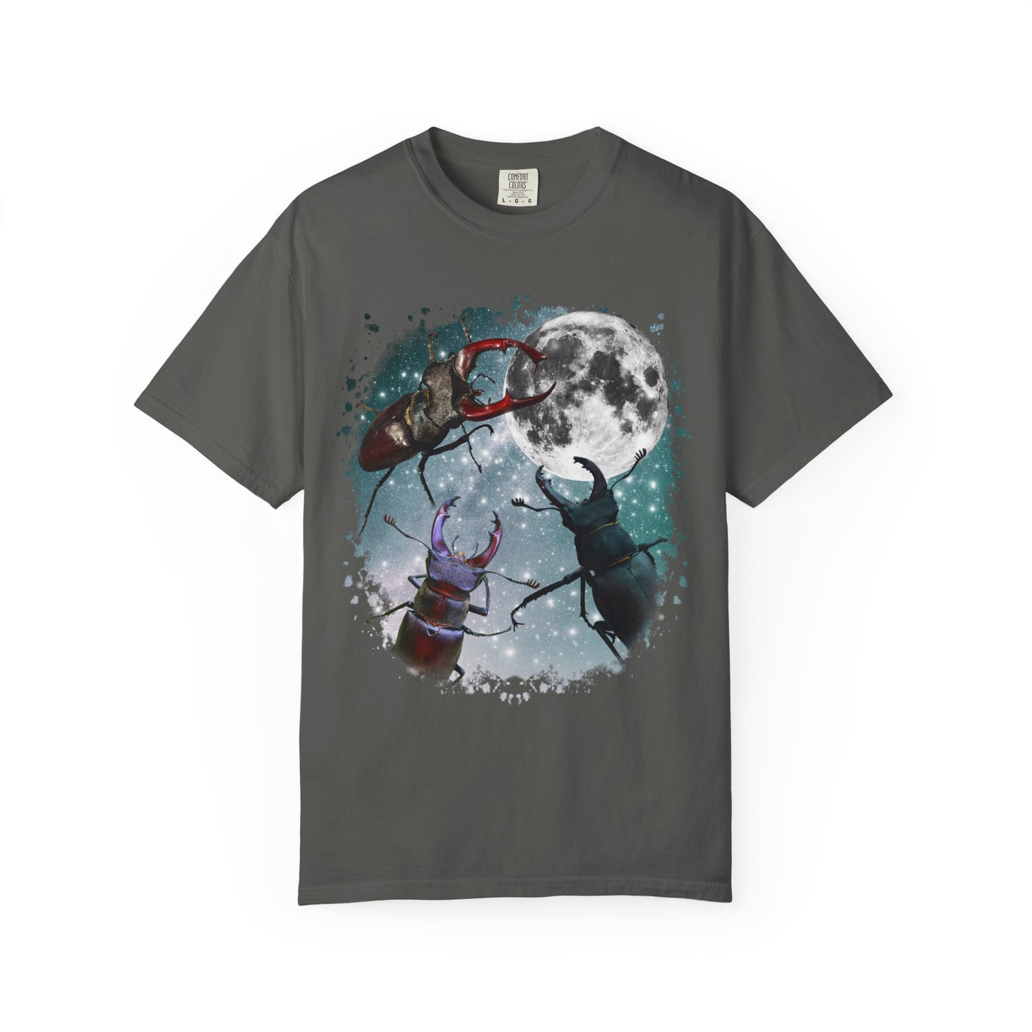 Three Stag Beetle Moon T-Shirt