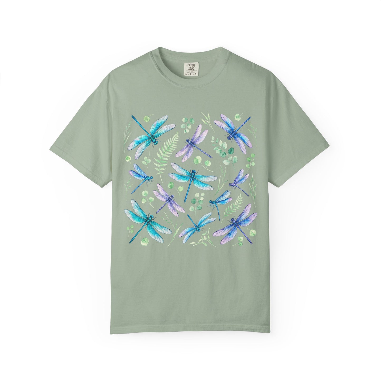 Watercolor Dragonfly Pattern T-Shirt