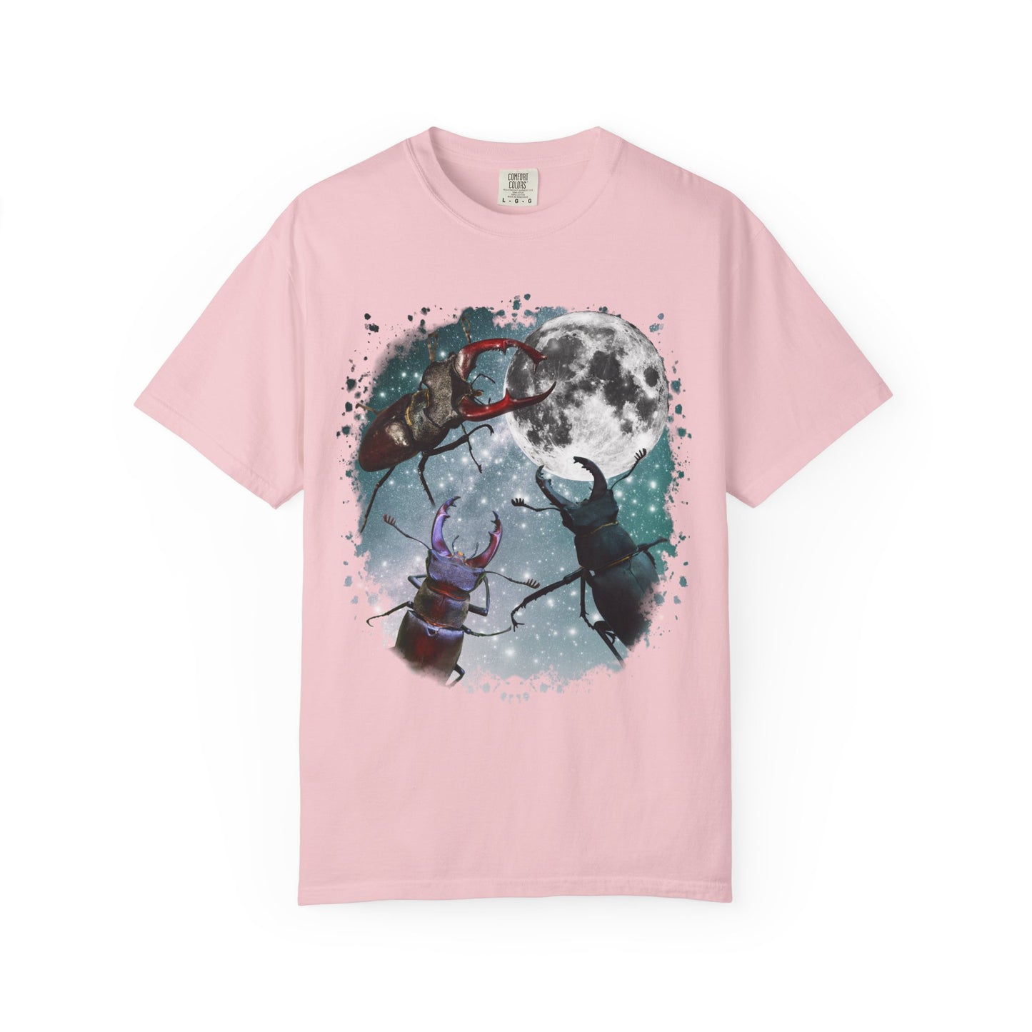 Three Stag Beetle Moon T-Shirt