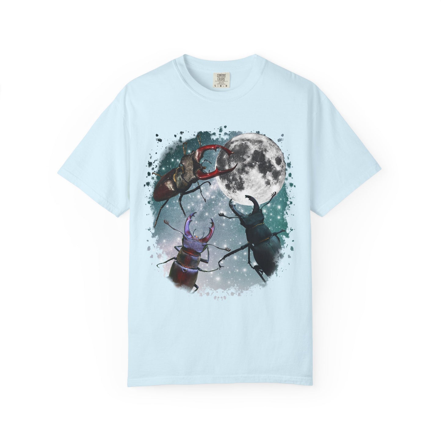 Three Stag Beetle Moon T-Shirt