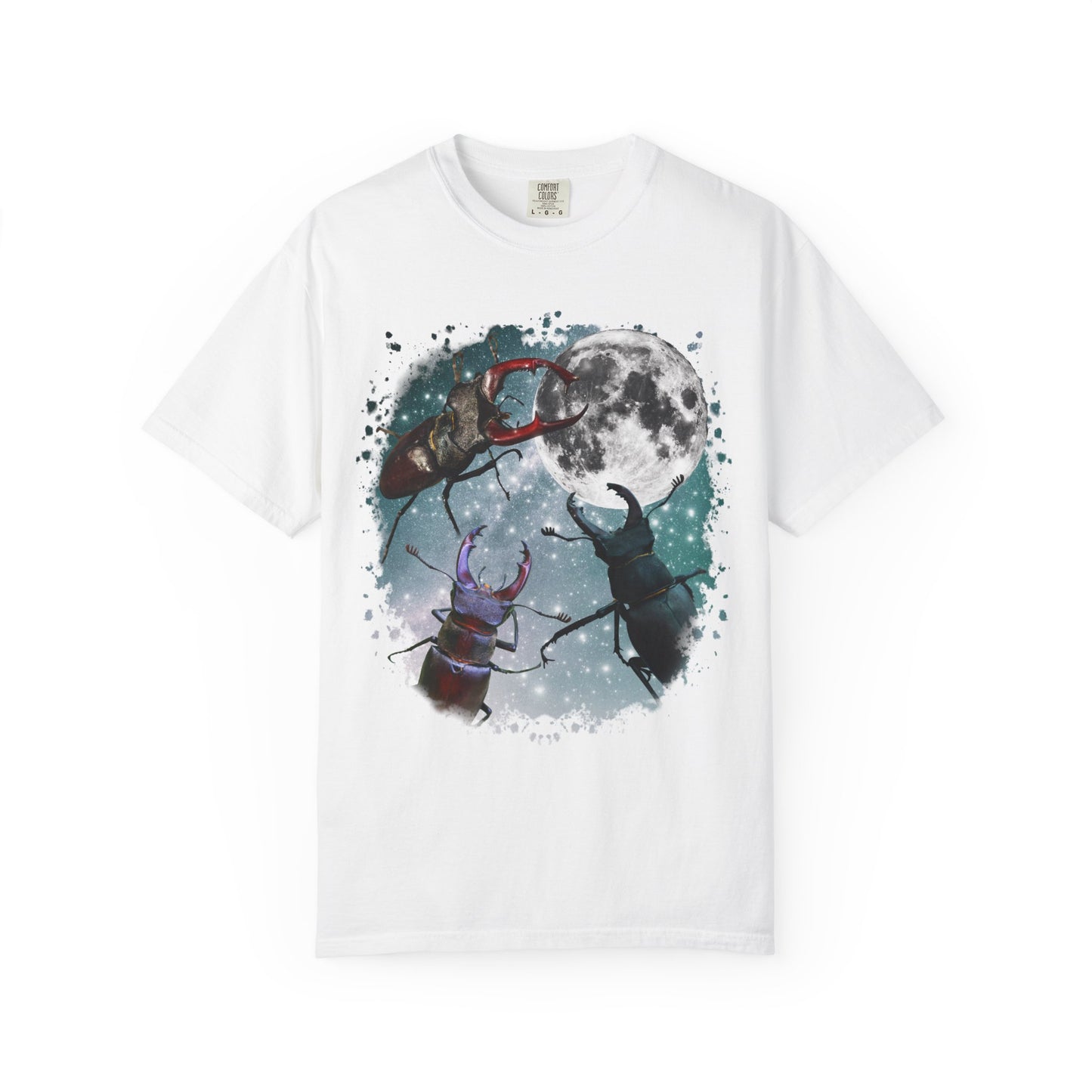Three Stag Beetle Moon T-Shirt