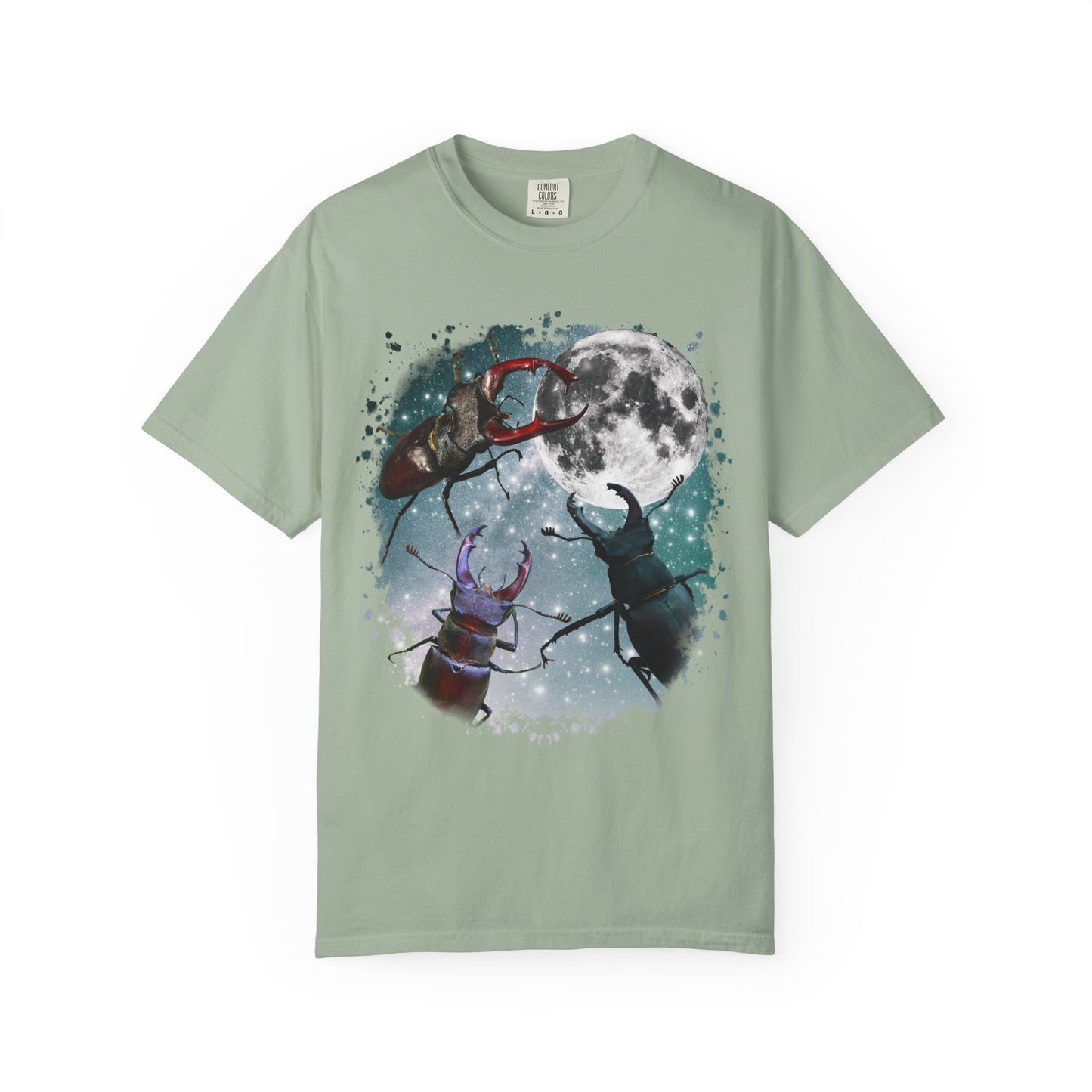 Three Stag Beetle Moon T-Shirt