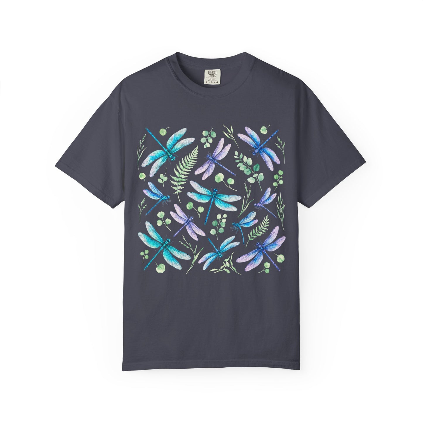 Watercolor Dragonfly Pattern T-Shirt
