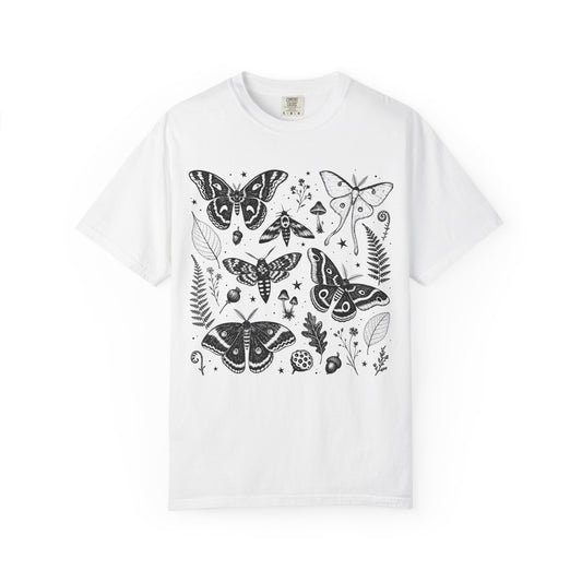 Mystical Woodland Moth Collage T-Shirt