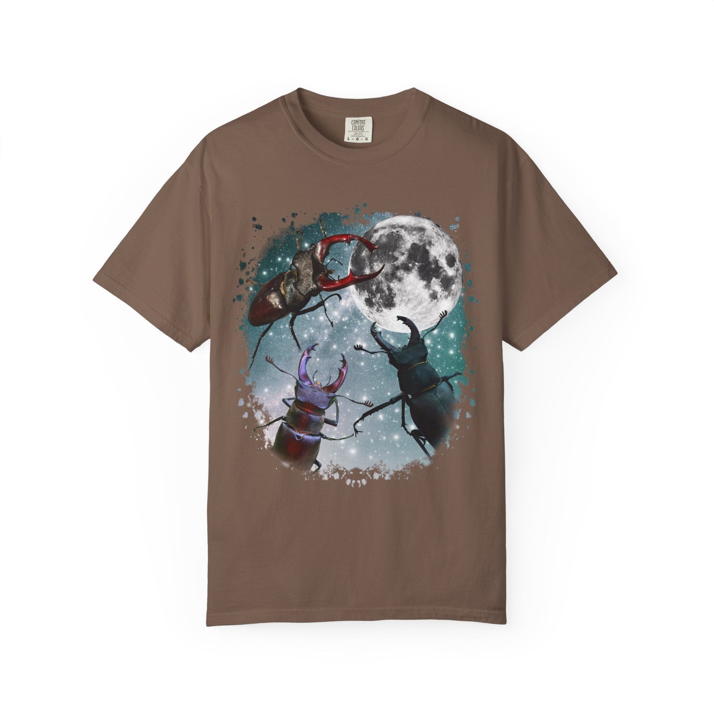 Three Stag Beetle Moon T-Shirt