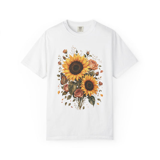 Sunflower And Rose Bouquet T-Shirt
