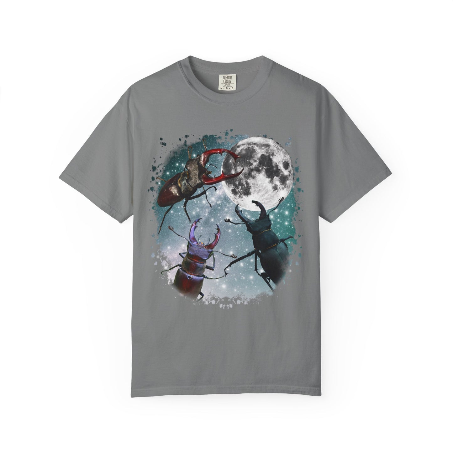 Three Stag Beetle Moon T-Shirt