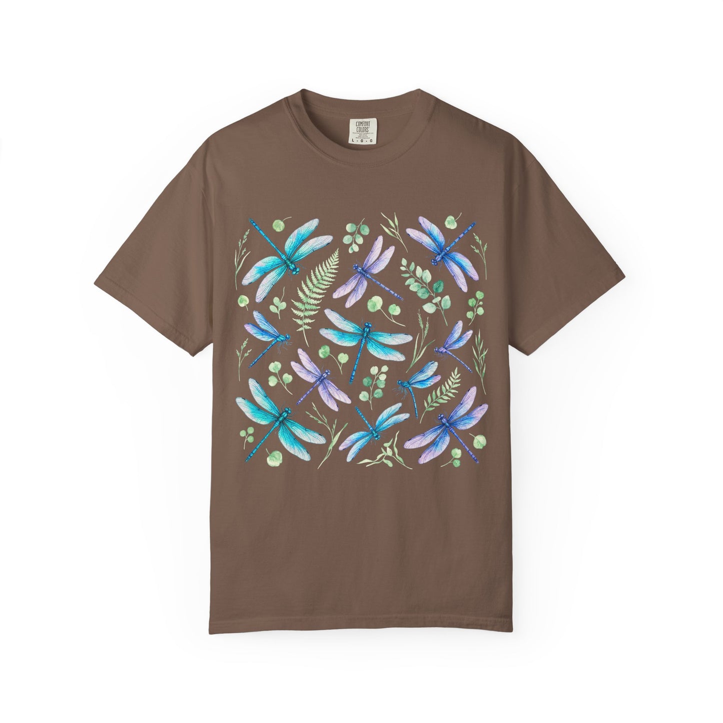 Watercolor Dragonfly Pattern T-Shirt