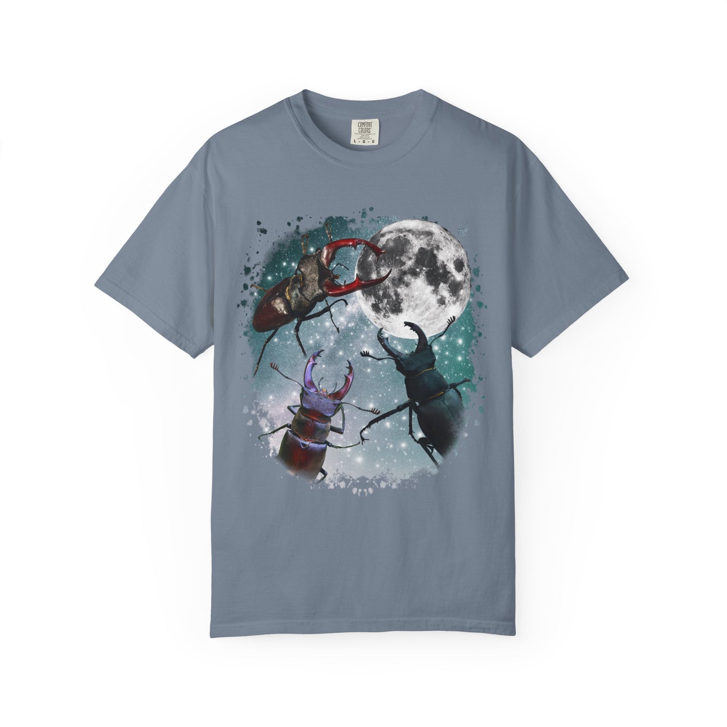 Three Stag Beetle Moon T-Shirt