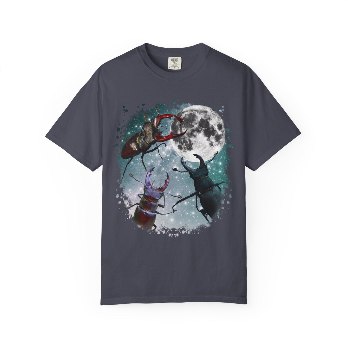 Three Stag Beetle Moon T-Shirt