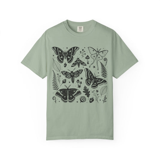 Mystical Woodland Moth Collage T-Shirt