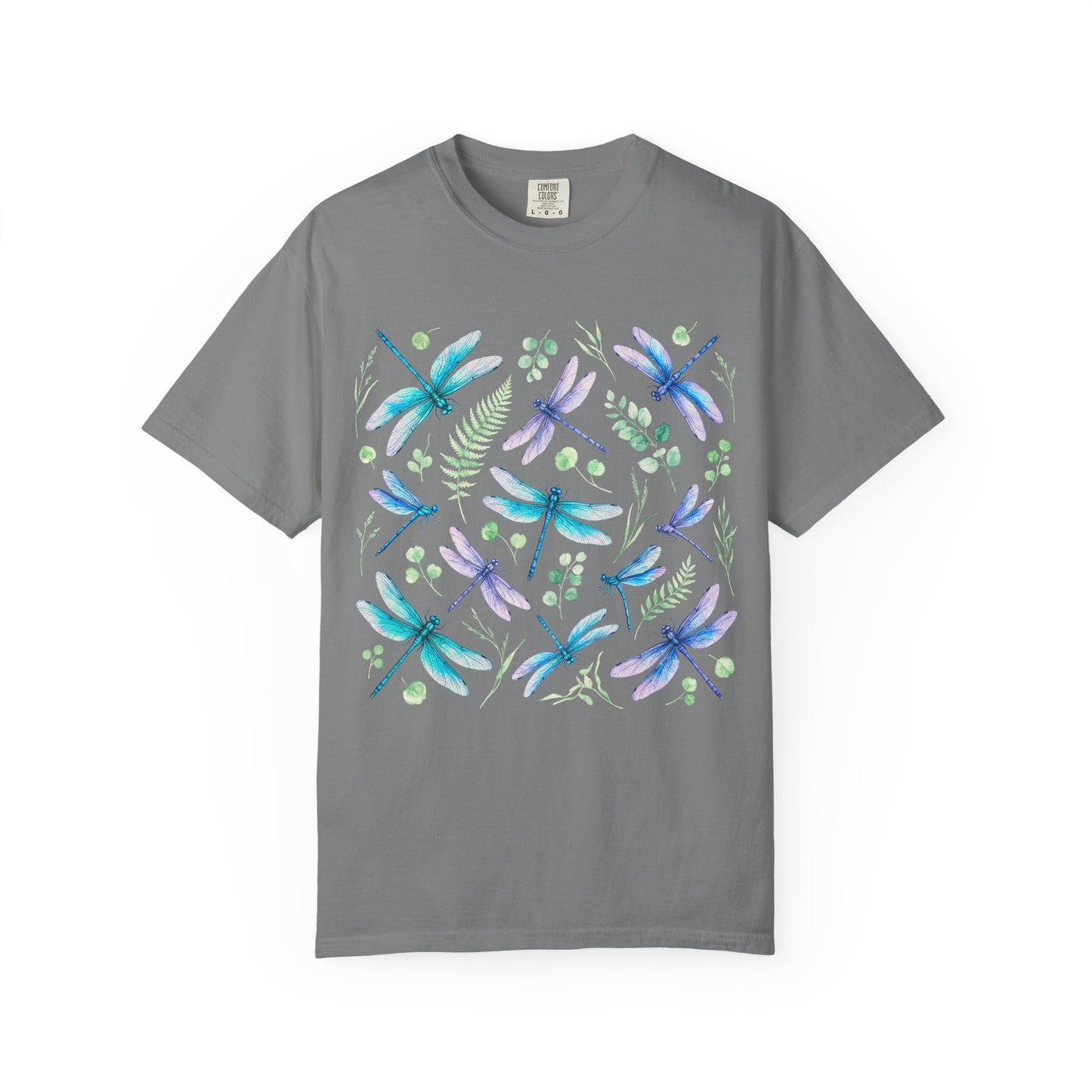 Watercolor Dragonfly Pattern T-Shirt