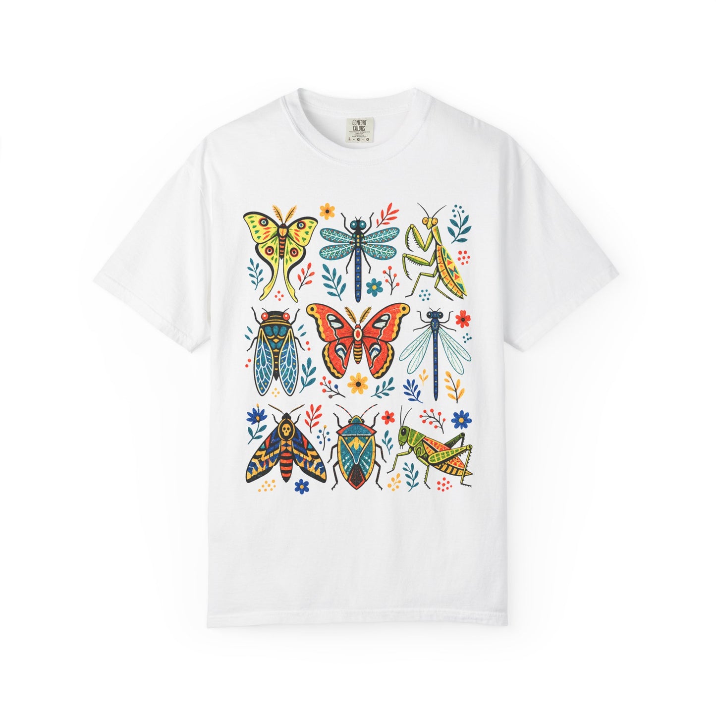 Folk Art Insect Collage T-Shirt