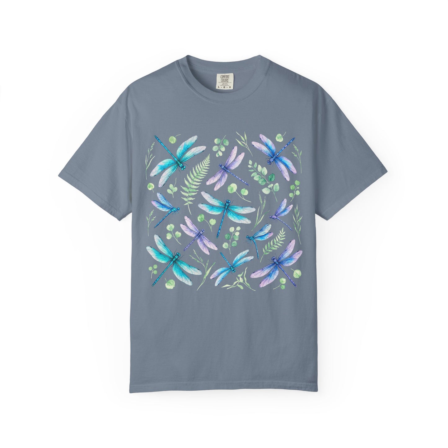 Watercolor Dragonfly Pattern T-Shirt