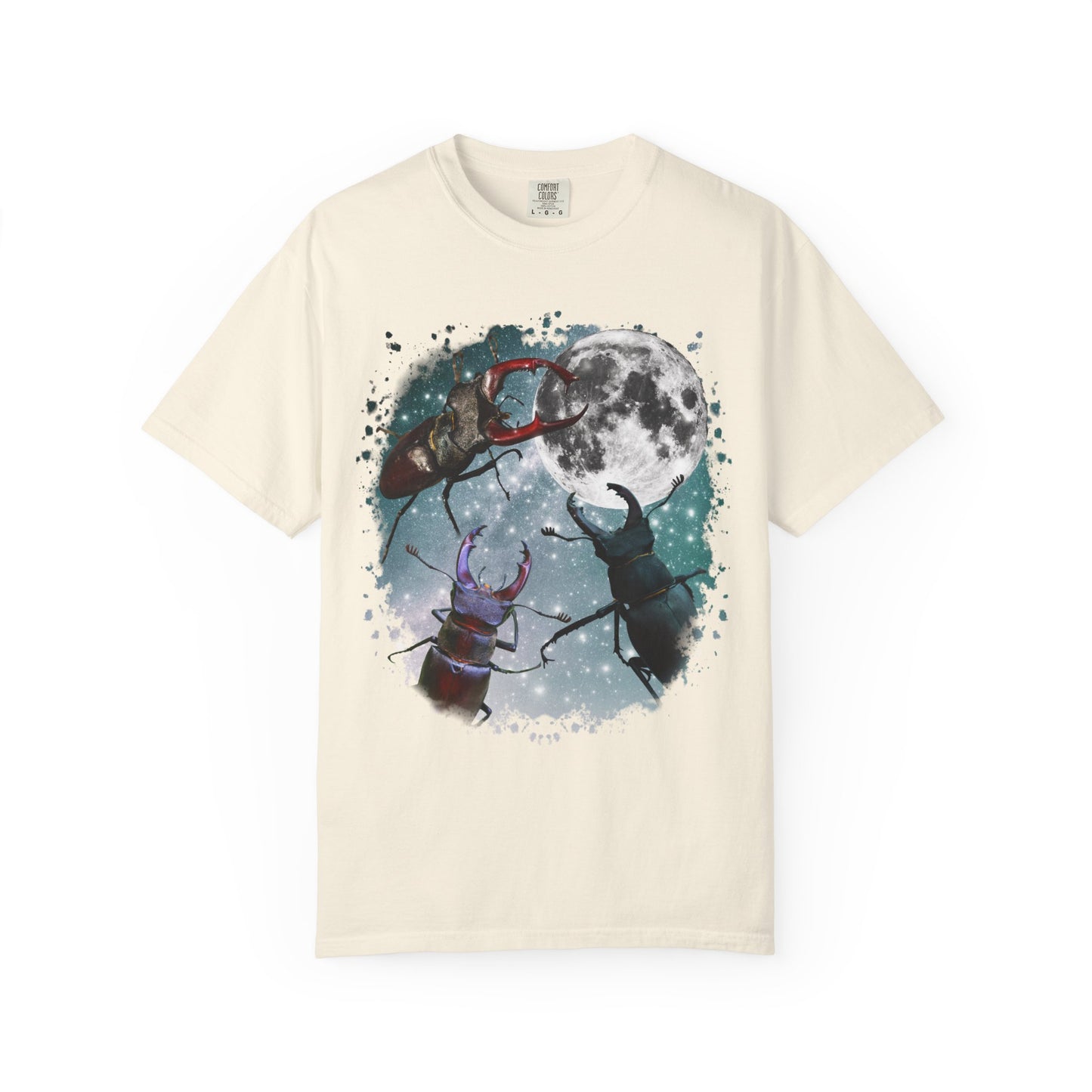 Three Stag Beetle Moon T-Shirt
