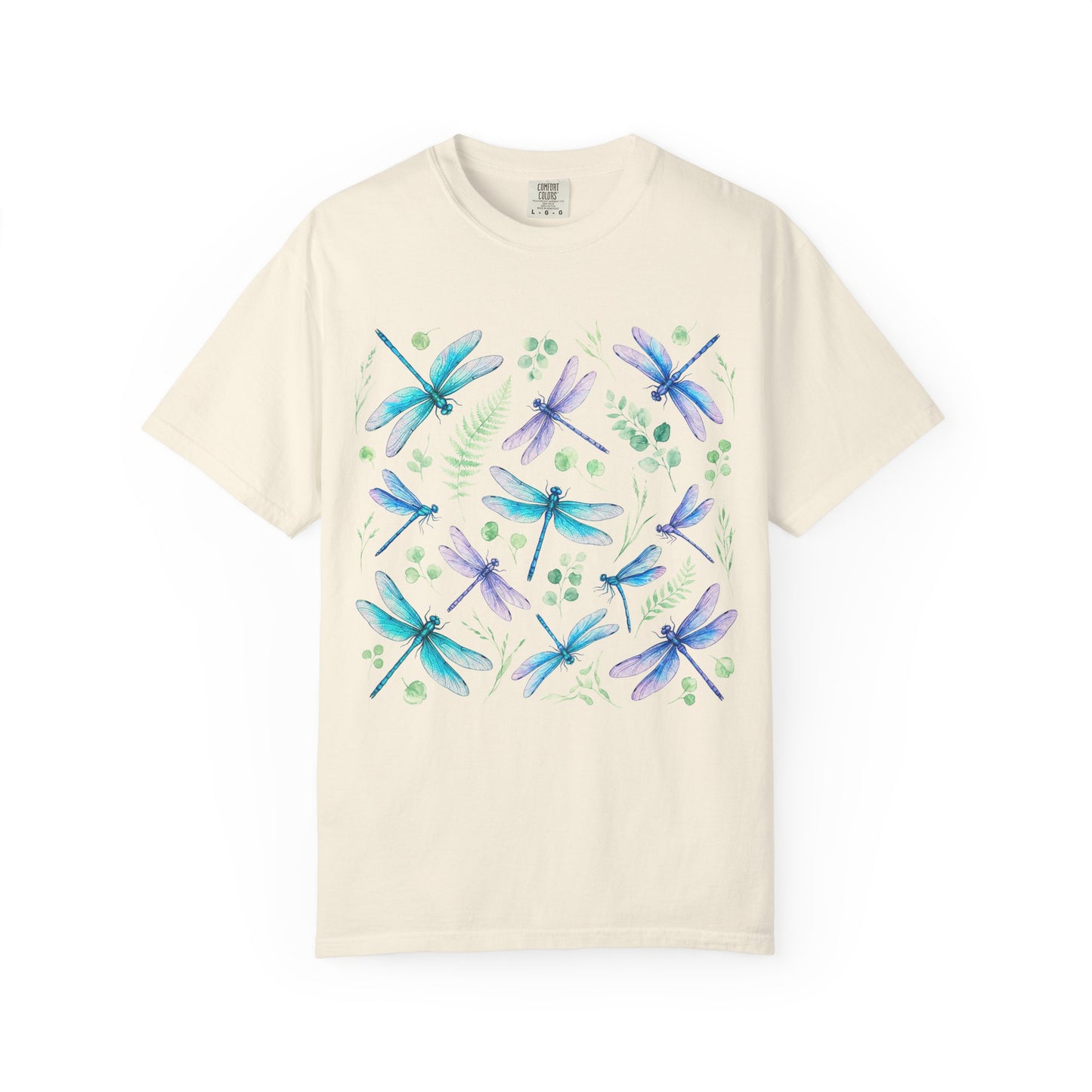 Watercolor Dragonfly Pattern T-Shirt