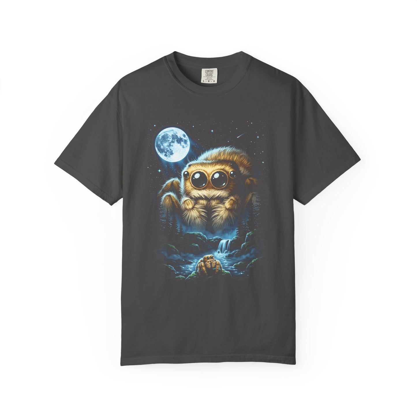 Jumping Spider Moonlit Night T-Shirt